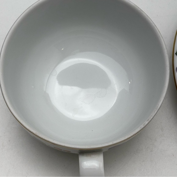 Vintage Kalocsa handpainted porcelain coffee / tea cup with retro floral design - Picture 4 of 10